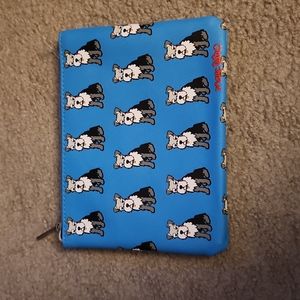 Marc Tetro Blue Schnauzer Pouch Purse Clutch